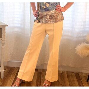 American Vintage Polyester Pants High Waist Wide Legs Retro 60s 70s Ladies MED